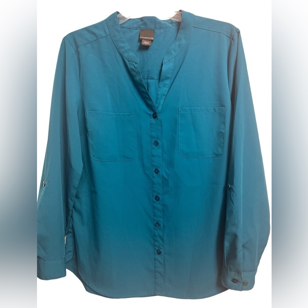 Covington medium Teal blue blouse